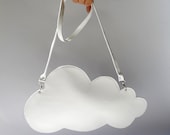 Cloud clutch - white leather