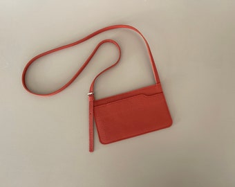 EDGE phone purse - brick leather