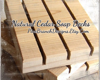 Spa Soap Dishes || TEN Natural Wood spa soap decks || Western Cedar Soap Dishes || Ecofriendly Bath Accessory || Handmade Soap Savers