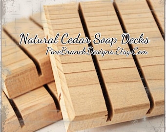 Set of 100 Western Cedar Soap Decks: Handcrafted Sustainable Soap Holders