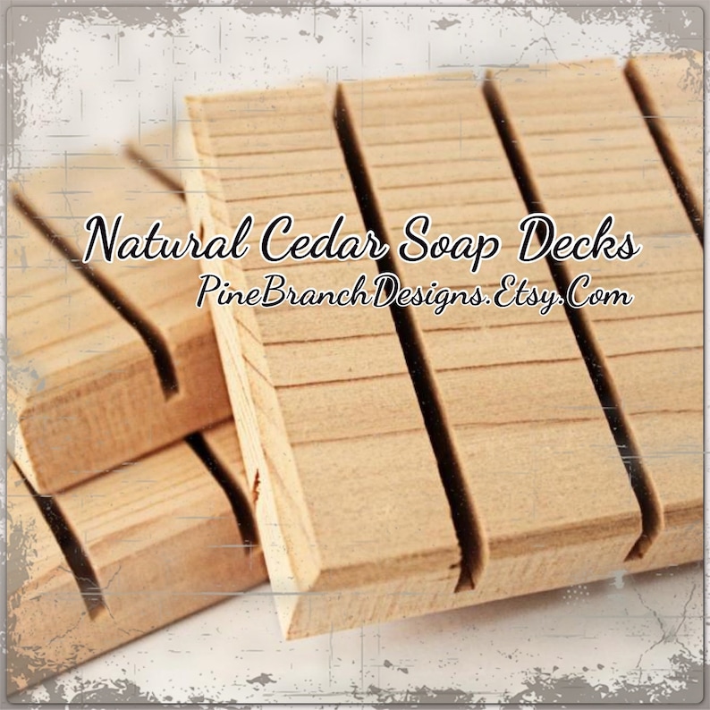 Cedar Soap Savers Dishes Decks 50 pieces Wholesale Pricing Standard size image 2