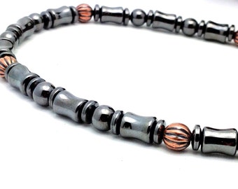 Therapy Hematite and Copper Strong Clasp Homeopathic Magnetic PET Collar Wellness Health High Strength Pet Care Custom Sized Therapy Hematite and Copper Strong Clasp Homeopathic Magnetic PET Collar Wellness Health High Strength Pet Care Custom Sized