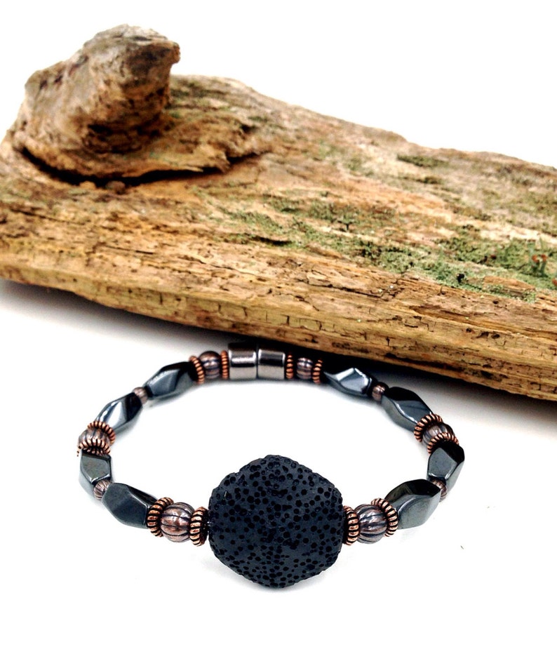 EO Diffuser Bracelet Lava Rock Aromatherapy Genuine Etsy