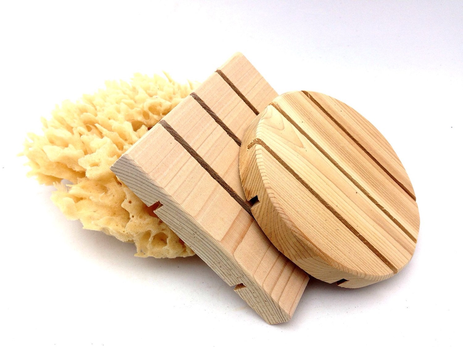 Slotted Wooden Soap Dish COMBO Cedar Wood Spa Soap Deck Etsy