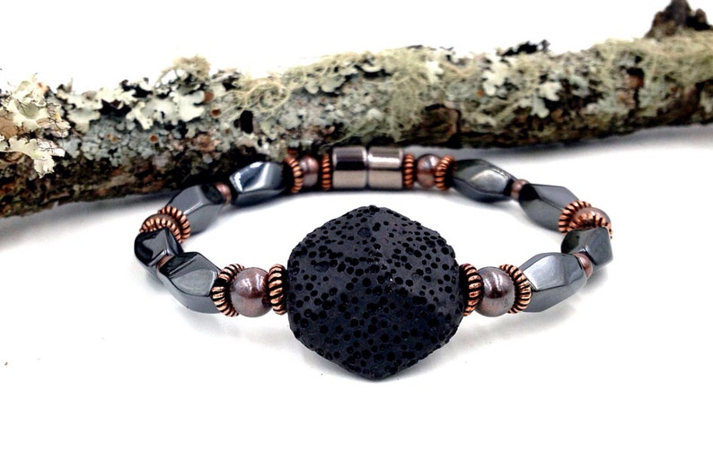 EO Diffuser Bracelet Lava Rock Aromatherapy Genuine Etsy