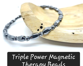Magnetic Hematite Anklet Bracelet Necklace: AAA Therapy Jewelry