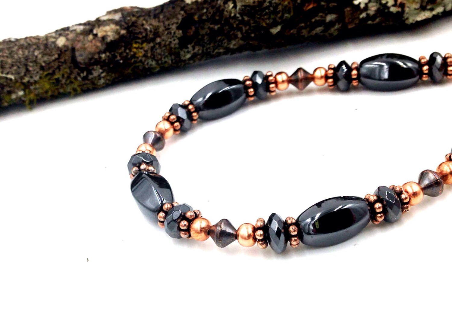 Copper Bracelet or Anklet with Triple Power Hematite Etsy