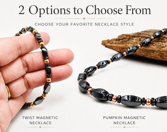 Magnetic Hematite & Copper Necklace | High Power 13,000 Gauss Clasp | Minimalist Wellness Jewelry | Grounded Style Gift
