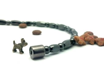 PET Magnetic Collar Homeopathic Hematite and Copper High Strength Magnetic Custom Sized pet jewelry Wellness Health