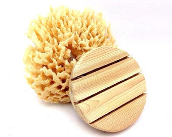 50 Hand Sanded Round Cedar Natural Wood Spa Soap Dishes