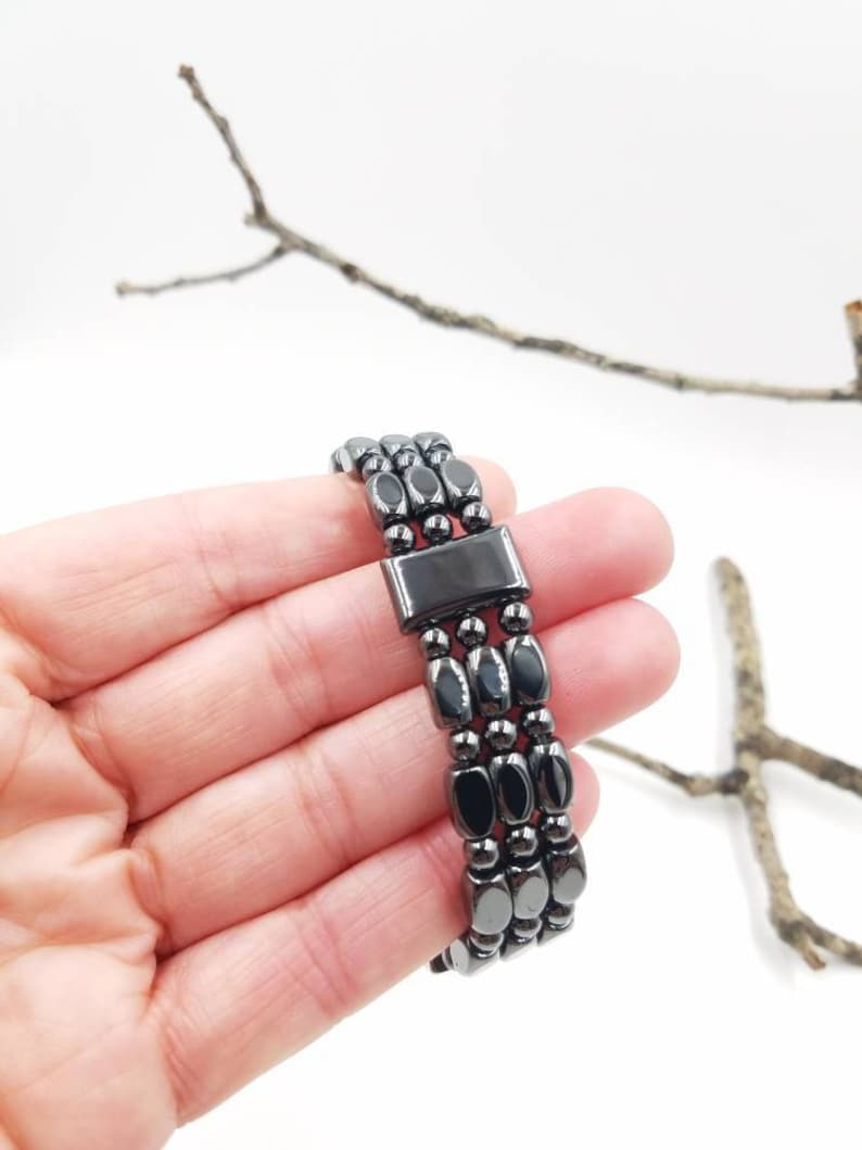 Men's Bracelet or Anklet Hematite Therapy Etsy