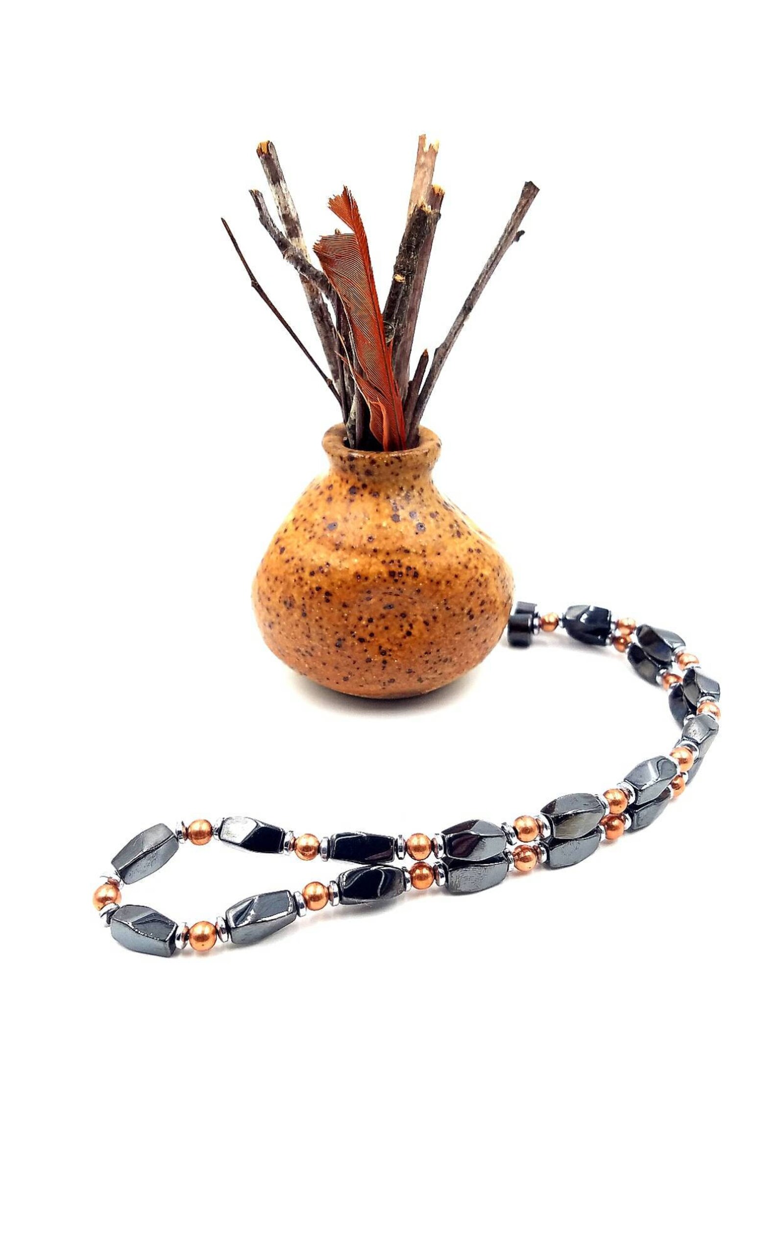 Therapy Necklace Genuine Copper Silver Accents Etsy