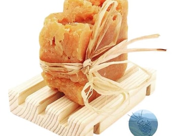 Western Cedar Wood Soap Dish: XL Wide Grooves, EZ Drain - Set of 100