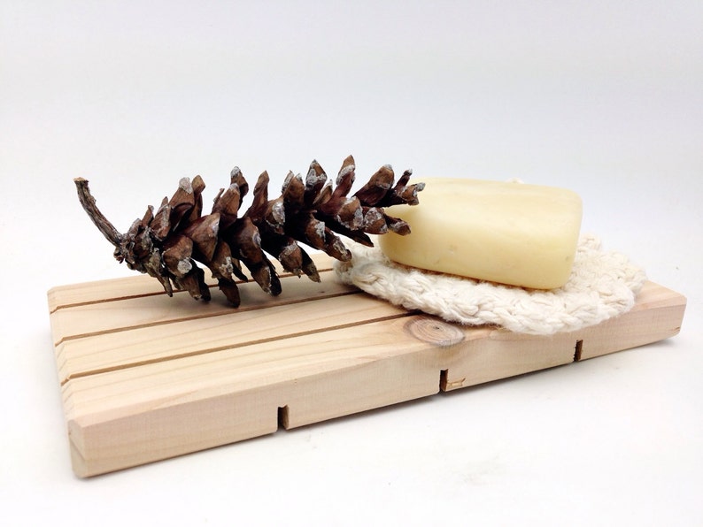 Cedar Wood Spa Soap Deck Rustic Charm, 12 Length 3.5 Wide, Customizable Option Available Handcrafted Soap Raft for Luxurious Bathing image 1