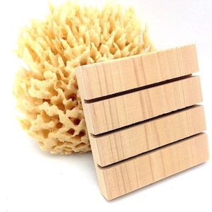 101 SQUARE Cedar Natural Wood Spa Soap Dish Standard Size 3 x3.5