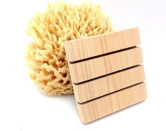 101 SQUARE Cedar Natural Wood Spa Soap Dish 3.5 x3.5 custom sizing available Bulk Pricing - No Discount codes, please.