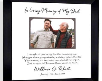 Personalized Memorial Photo Frame Mat, Custom Made ANY Quote