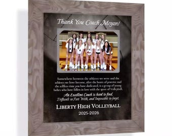 Personalized VOLLEYBALL Coach Thank You Gift: Custom Made ANY Sport Team Quote, 8x10 Mat