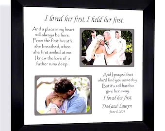 Wedding Keepsake Photo Frame: Personalized ANY Lyrics and Message, 12x12 Mat