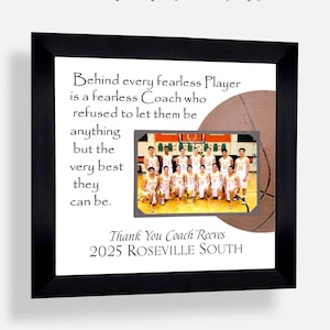 Personalized Team Photo Gift for Basketball Coach - 12x12