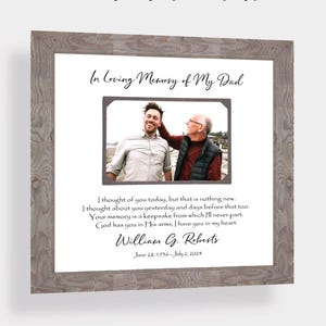 Personalized Memorial Photo Gift: Custom Quote, Loss of Loved One, 12x12