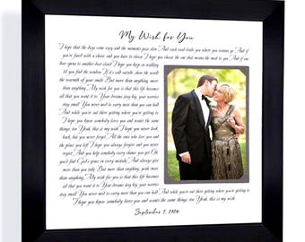 Personalized Wedding Song ANY Lyrics Photo Frame: Mother Son First Dance Keepsake, 12x12 Mat