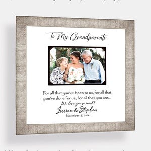 Personalized Wedding Gift for Grandparents - Thank You Gift for Grandmother and Grandfather, 12x12