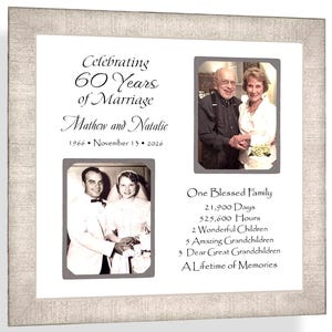Wedding Anniversary Photo Frame: Personalized ANY Year Keepsake, 12x12 Mat