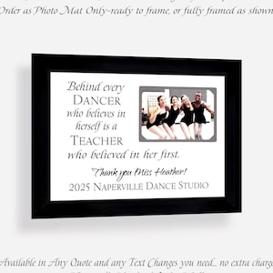 Dance Recital Gift from Students, Ballet Tap Teacher Appreciation Gift, Personalized Dance Teacher Gifts Frame, Personalized, 9x12