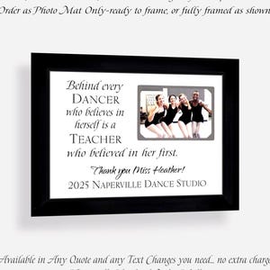 Personalized Dance Recital Gift from Students, Ballet Tap Teacher Appreciation Gift, Any Message Custom Made for You, 9x12