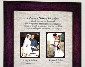 Wedding Gift for Parents of the Bride and Groom, Personalized Wedding Picture Frame,