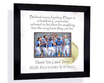 Personalized Softball Coach Gift: Custom Made ANY Team Sport, 12x12 Mat