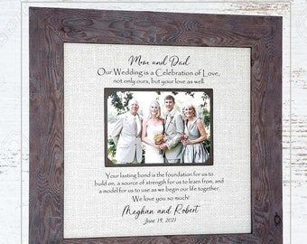 Personalized Wedding Photo Frame - Father of the Bride Gift from Daughter - Parents of the Bride Gift from Bride - Parents Wedding Gift,