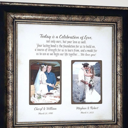 Wedding Frame for Parents Parents of the Bride Gift Wedding Etsy