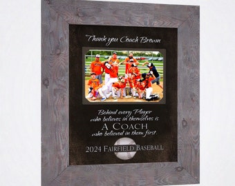 Coach Thank You Gift, Youth Baseball Coaches, Team Photo Frame Gift Baseball Coach, End of Season Banquet, Custom Coach 9X12 Team Photo Mat