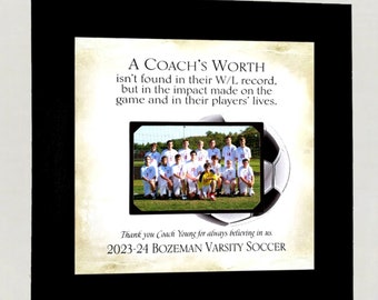 Personalized Soccer Coach End of Season Thank You Gift from Team, Custom Personalized Soccer Coach Appreciation Gift