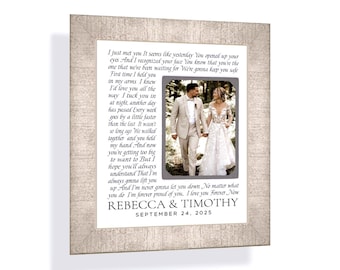 Custom Made Wedding ANY Song Lyrics: Personalized Anniversary Gift for the Couple, 8x10 Mat