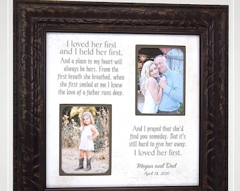 Father of the Bride Wedding Gift for Dad from Daughter, Personalized Wedding Picture Frame Gift, Free Shipping,