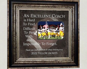 Football Coach Thank You Gift. Team Photo for Coaches, End of Season Senior Night Banquet, Personalized  Team Photo Frame for Coach