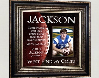 Football Senior Night Gift, End of Season Football Banquet, Graduation Gift Football Player, Personalized Sports Photo Frame