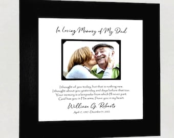 In Memory of Loss of Grandfather, Memorial Frame Gift, Grandparents Remembrance, Loss of Grandmother Personalized Custom Photo Mat