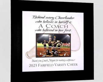 Gift for Coaches, Cheer Coach Frame Gift, Cheerleading Coach Sports Team Gift, Gift for Cheer Coach, Cheer Coach Gift, Cheerleading Gifts,