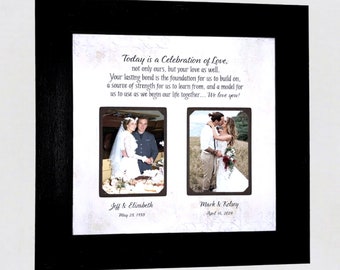 Custom Personalized Wedding Gift For Parents, Thank You Gift from Daughter, Personalized Photo Frame Mat for the couple