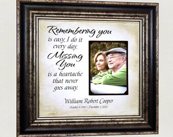 Memorial Picture Frame Gift, In Memory of Loss of Mom, Mother Grandma Grandmother, Custom Memorial Remembrance Sympathy Photo Frame Gift