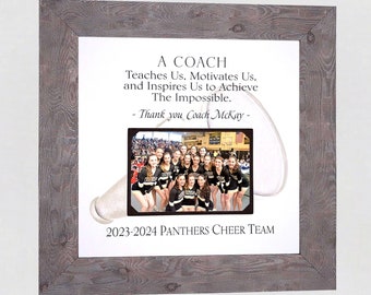 Custom Personalized Cheer Photo Frame, Cheerleader Coach Appreciation Gift, Cheerleading Coach End of Season, Thank You Gift from Team