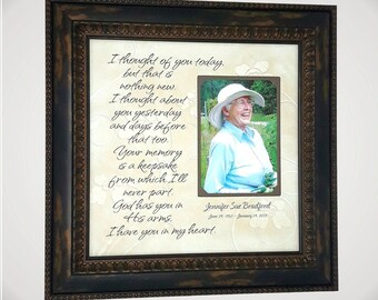 In Memory Of Memorial Gift Loss of Mom Dad Father Mother Grandparents, Personalized Memorial Picture Frame, Custom In Memory of Photo Mat