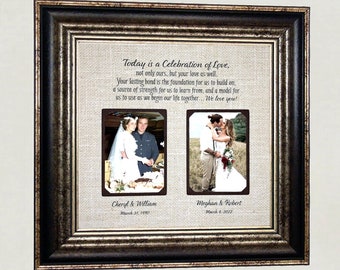 Couple Quote Frame, Personalized Wedding Gift, Parents of the Bride Groom, Custom Photo Frame Print