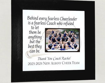 Cheerleaders Coach Appreciation Thank You, End Of Season Gift from Cheer Team, Personalized Cheer Coach Frame, Custom Cheer Team Photo Mat