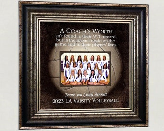 Volleyball Coach End of Season Gift, Thank You Team Gift, Volleyball Coach Appreciation, Personalized Coach Frame Thank You Gift