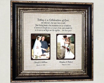 Wedding Gift for Parents, Custom Wedding Photo Frame, Mother of the Bride Gift,